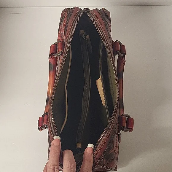 Handbag Aphison red tooled leather - Picture 6 of 7